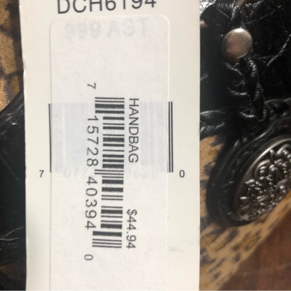 Bueno Collection  Leather Leopard shoulder handbag  brown . - Picture 7 of 7